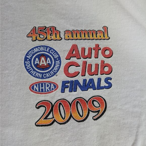 2009 Mens Drag Racing Large T-Shirt 45th AAA Auto Club Finals NHRA Full Throttle - Picture 3 of 8